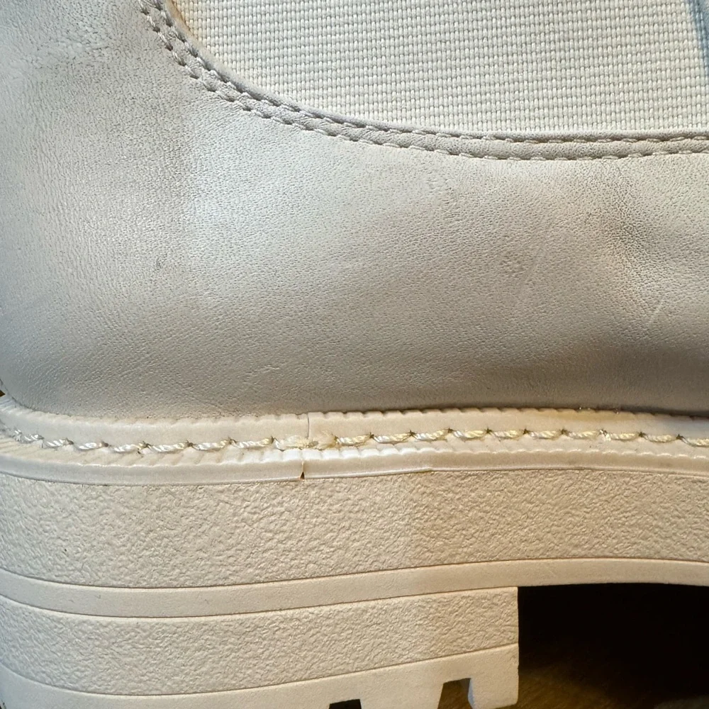 Sam Edelman Modern Ivory “Laguna” Chunky Sole Chelsea Boots Women’s Size 8 - Picture 15 of 16